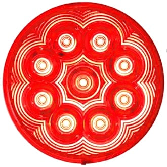 LED Stop/Tail Lamp 4in Round 9-32V Grommet Mount with Plug & Grommet IP67 108mm LumenX