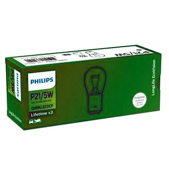 Globe Tail Light 12V P21/5W BAY15D LongLife EcoVision [Pack of 10]