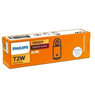 Bayonet Globe 12V 2W BA9S T2W Standard [Pack of 10]