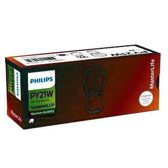 Bayonet Globe Tail 24V 21W BAU15S MasterLife [Pack of 10]