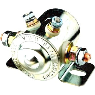 Continuous Duty Solenoid 12V 85A NO Contacts Metal Side Mount