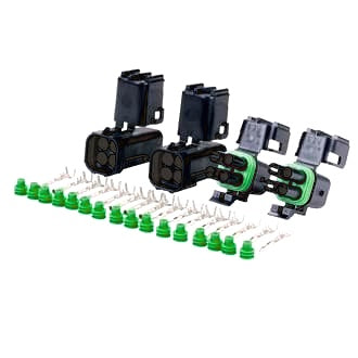 Weather Pack Connectors Complete Kit 4 circuit Square