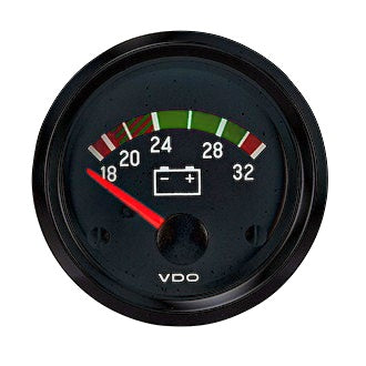 Gauge Voltmeter VDO 18-32V 52m m Steel Housing