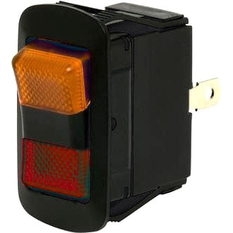 Rocker Switch ON/OFF/ON Illuminated Pilot LED Amber/Red