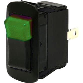 Rocker Switch ON/OFF Illuminated Pilot LED Green (NLA)
