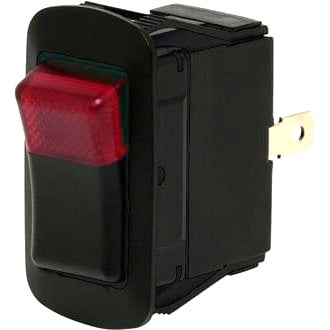 Rocker Switch ON/OFF Illuminated Pilot LED Red