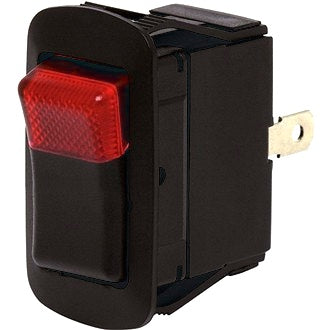 Switch Rocker 12V 25A ON/OFF Red Illumination IP66 Sealed