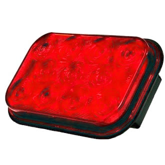 LED Stop/Tail Light Red 10-30V Rectangle