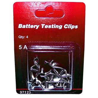 Battery Testing Clips 4Pc 5Amp