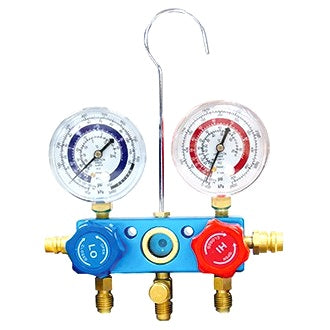 Manifold With Gauges R134a  No Hoses Or Couplers Included .