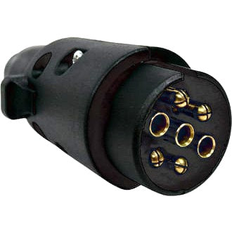 TRAILER PLUG 7 PIN LARGE PLASTIC BRITAX