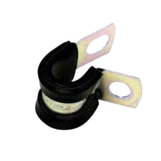 Cable P Clamp 40mm Zinc Plated EPDM Rubber 15mm Wide x 6.4mm Hole Size Pkt of 10