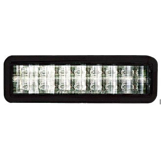 LED Front Indicator Lamp 10-30V Amber LED Rect. Grommet Mount 159x49mm