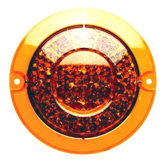 LED Indicator Lamp 10-30V Amber Lens Recessed Mnt Round 134mm