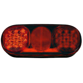 LED Rear Combination Lamp 10-30V Stop/Tail/Ind/Ref 203 X 92mm LH Submersible