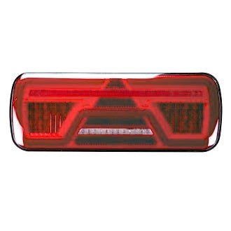 LED Rear Combination Lamp 10-30V Stop/Tail/Ind/Rev/Fog /Ref RH 360x135mm Sequential