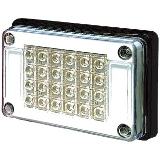 LED Reverse Lamp White 10-30V Jumbo Single Surface Mount 202x132mm