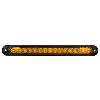 LED Rear Indicator Lamp 10-30V 15 LED Strip Sequential Surface Mount 252x28mm