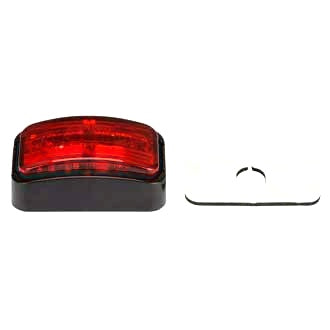 LED Clearance Light Red 10-30V 56x31x22 Red Lens Fixed & Self-Adhesive Mount 0.5 Lead