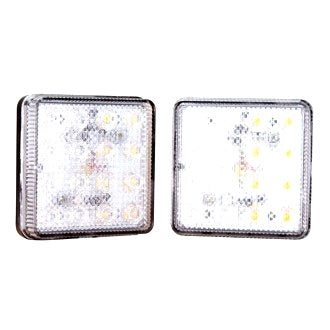 LED Rear Combination Lamp Kit 12V Stop/Tail/Ind 81x81x20mm Twin Stud Mount Twin Pack