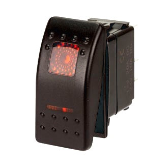 Switch Rocker 12V 20A 24V 10A OFF/ON SPST Amber Illumination 10 Pack