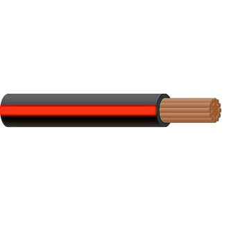 Single Core Cable 3mm Black/Red Trace 30m