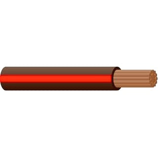Single Core Cable 3mm Brown/Red Trace 30m