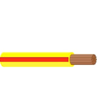 Single Core Cable 3mm Yellow/Red Trace 30m