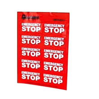 Label Emergency Stop Red [10 Pcs Per Sheet]