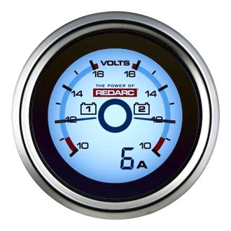 Gauge Dual Voltage Optional 100A Current Display 52mm Satin Chrome Bezel
