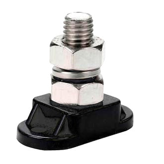 Insulated Stud 6mm Black