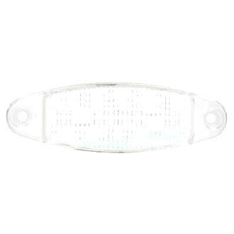 LED Clearance Light White 9-32V 4 LED Oval IP67 White Lens