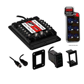 Switch Panel 6 Way 12V 60A Max Carling Style Switch Bluetooth App Controlled Dimmable Strobe