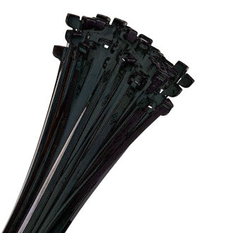 Metal Tongue Cable Ties Black 100mm X 2.5mm Pkt 100
