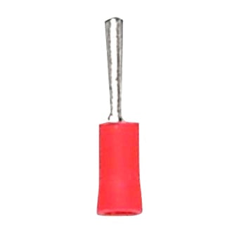 Crimp Terminal Pin 2-3mm Insulated Red Pkt 100