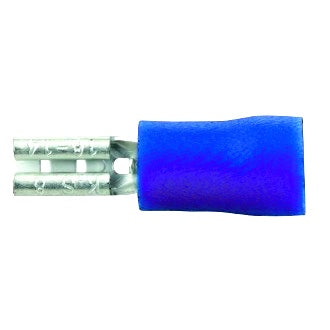 Crimp Terminal Female Blade 2.8mm x 0.8mm Insulated Blue Pkt 100