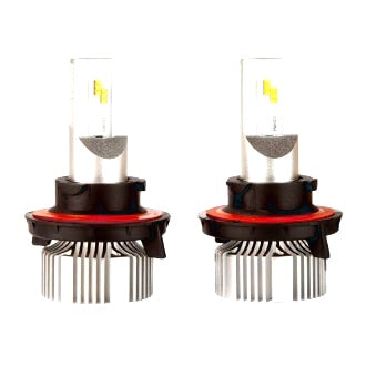 LED Headlamp Conversion Kit V2 10-30V H13 High/Low 18W 5700K +140% More Light + 12V T10 LED