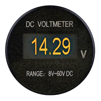Single Orange OLED Display Voltmeter Socket