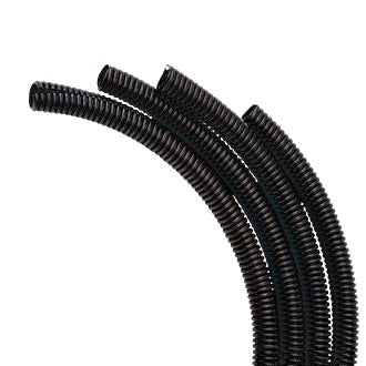 Split Loom Tube Corrugated 10mm x 3m Bag Black