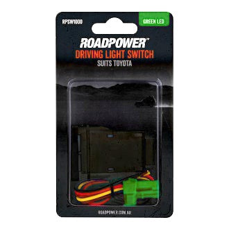 Switch Driving Light Suits Toyota OE Style Includes Harness 39 x 21mm Green LED