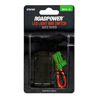Switch Bar Light Suits Toyota OE Style Includes Harness 39 x 21mm Green LED