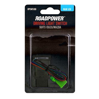 Switch Roadpower Driving Light Suits Isuzu/Mazda Includes Harness 32.8 x 22mm Blue LED