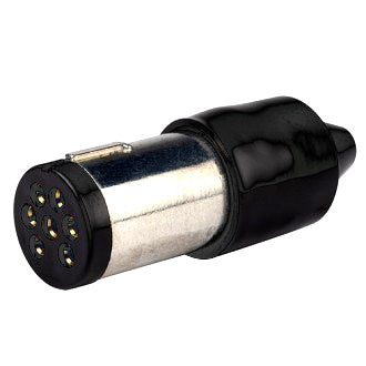 Roadpower Trailer Plug 7 Pin Small Round Metal Blister Packed
