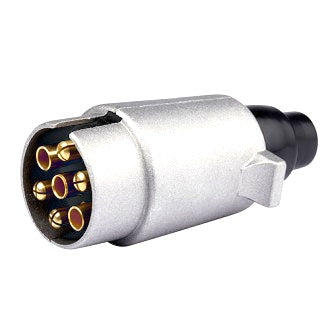 Roadpower Trailer Plug 7 Pin Large Round Metal Blister Packed