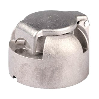 Roadpower Trailer Socket 7 Pin Large Round Metal Blister Packed