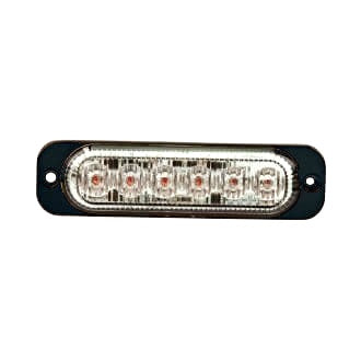 LED Strobe Module Amber 10-30V 6 LED 18W 12 Flash Patterns Synchronizable SAE Class 1