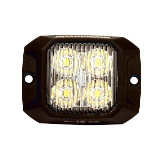 LED Strobe Module White 10-30V 4 LED 12W 10 Flash Patterns Synchronizable SAE Class 1