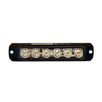LED Strobe Module White 10-30V 6 LED 18W 12 Flash Patterns Synchronizable SAE Class 1