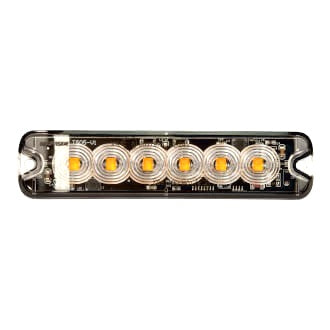 LED Strobe Module Amber 10-30V 6 LED 18W 19 Flash Patterns Synchronizable SAE Class 1