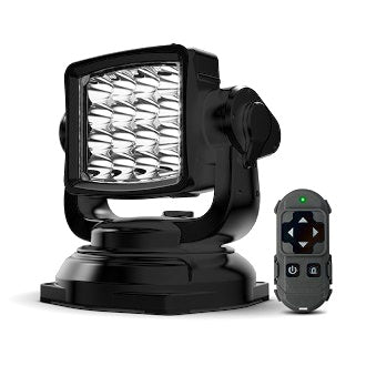 LED Work Light Remote Control 10-30V 16x3W 48W 4320lm Spot Beam Fixed Mount Black